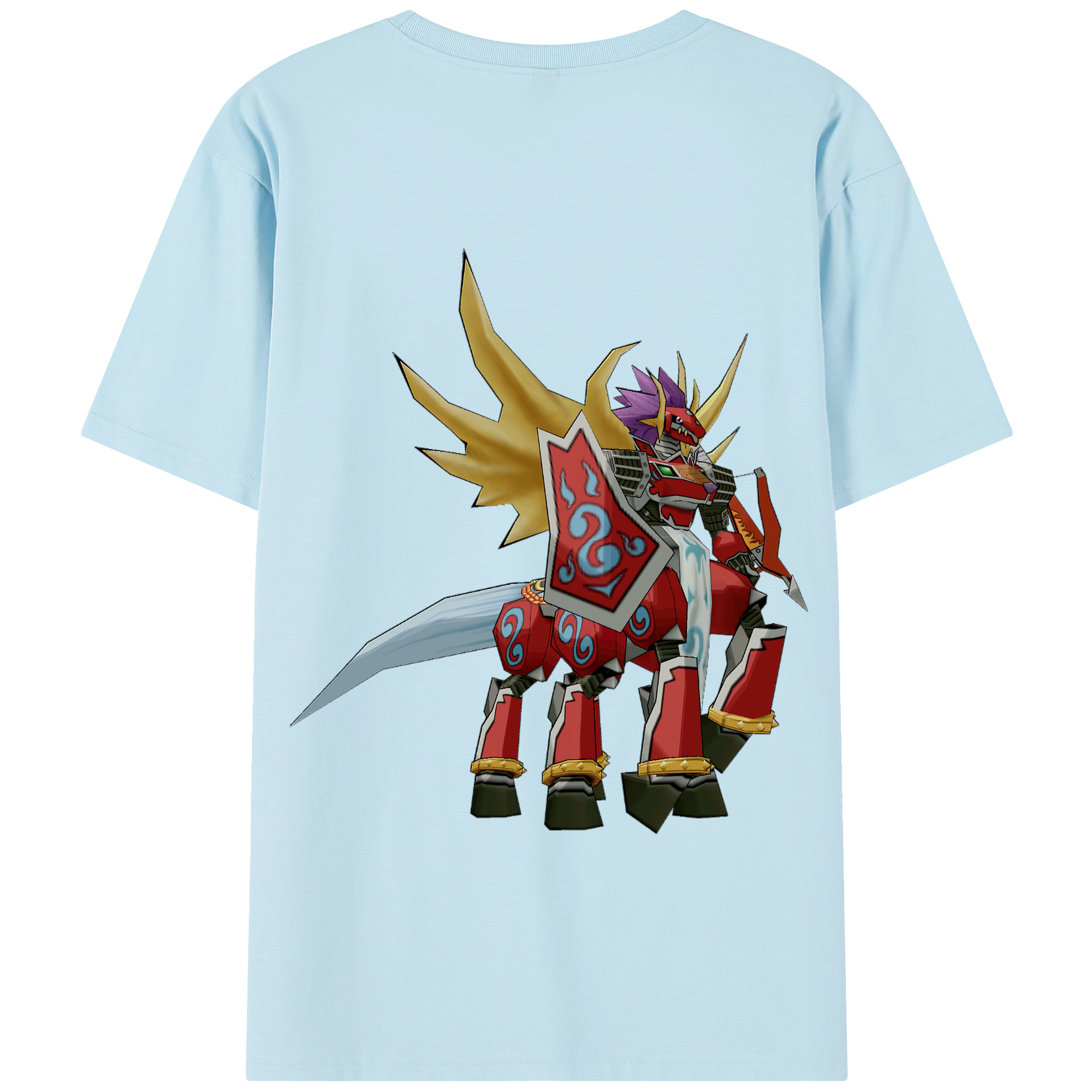 （画像用） Digimon デジタルモンスター/デジモン 綿100％半袖Tシャツ（背面プリント）